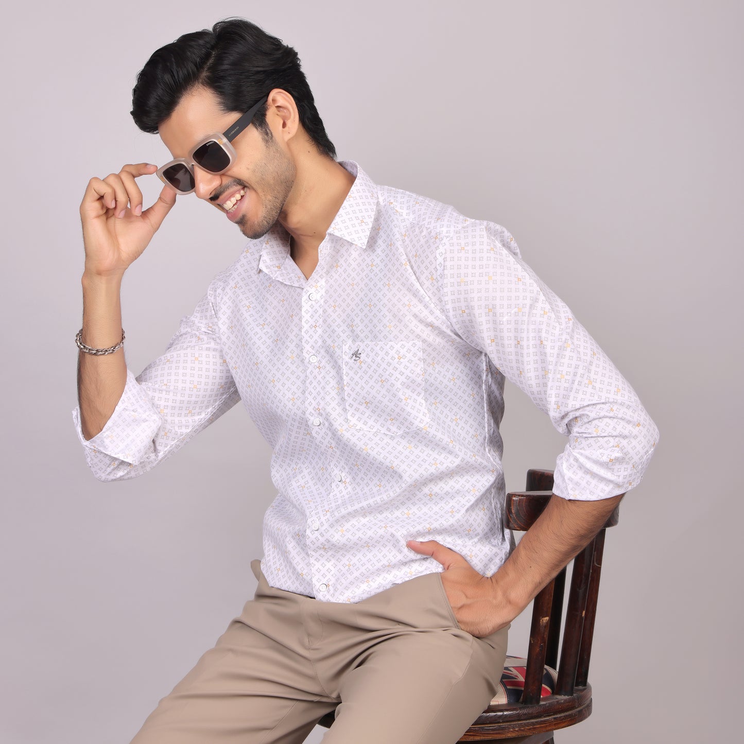 Fashion Print white shirt