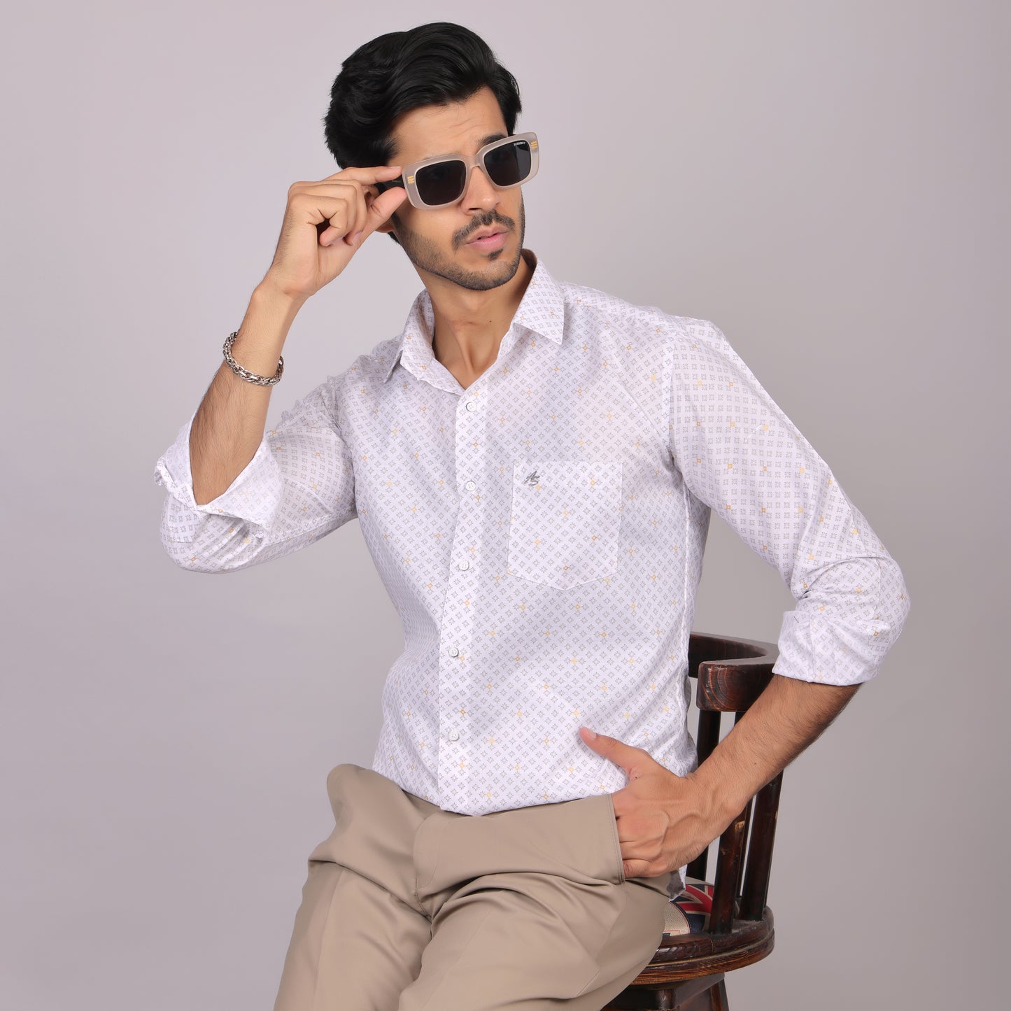 Fashion Print white shirt