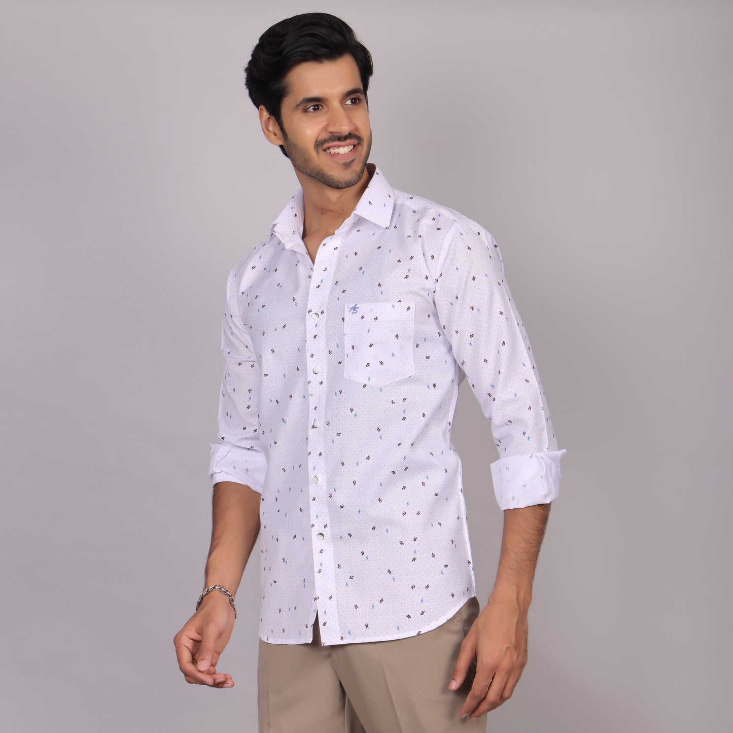 White Printed