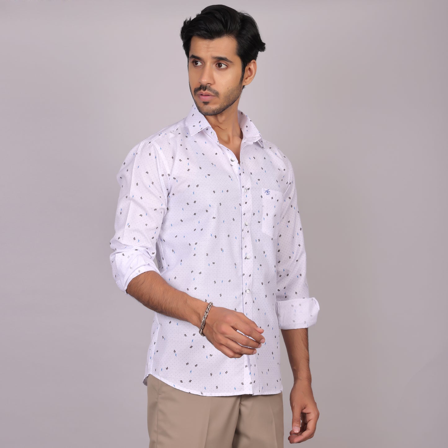 White Printed