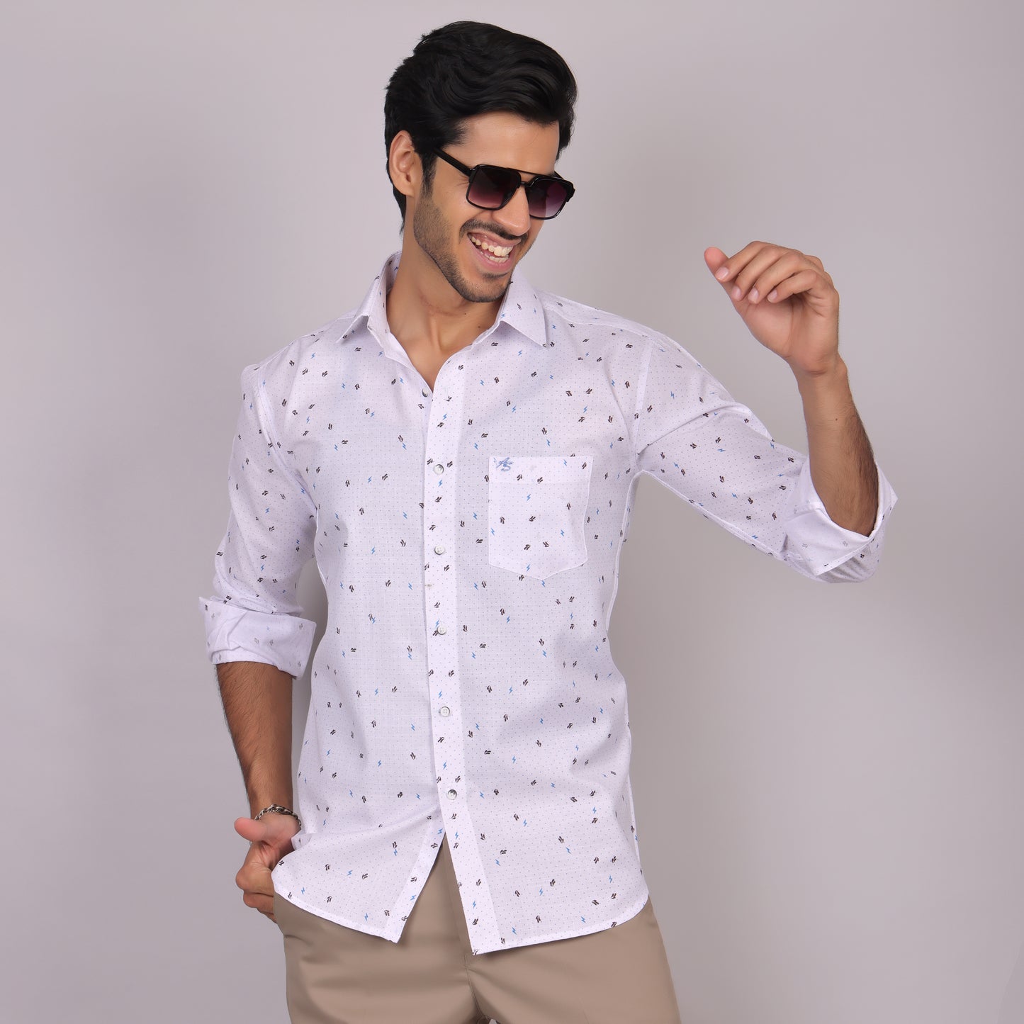White Printed