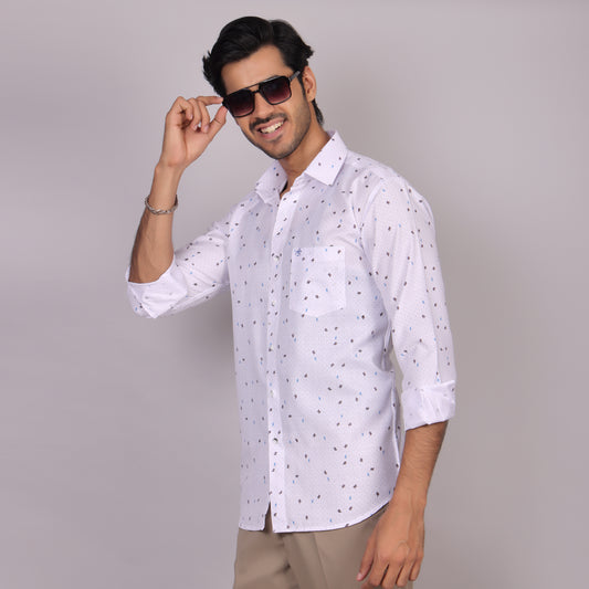 White Printed