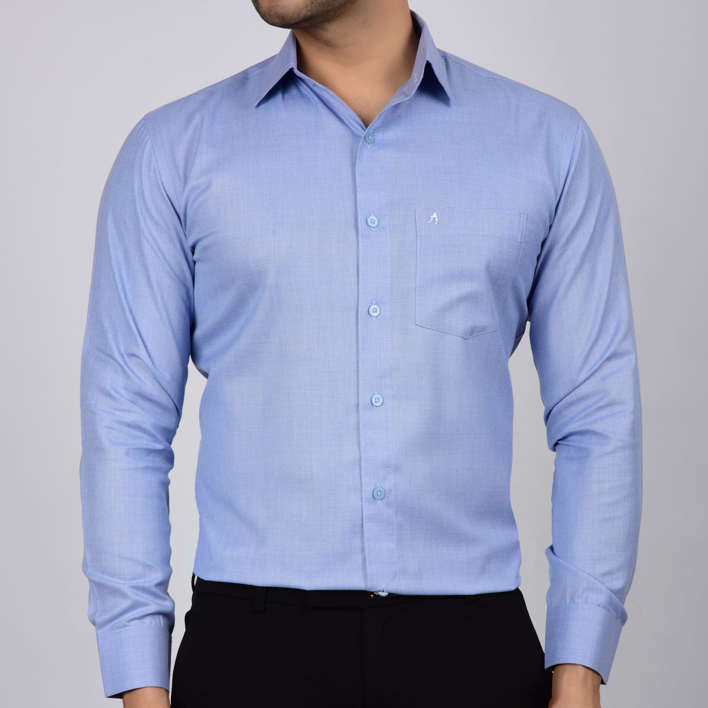 LBlue Solid Shirt