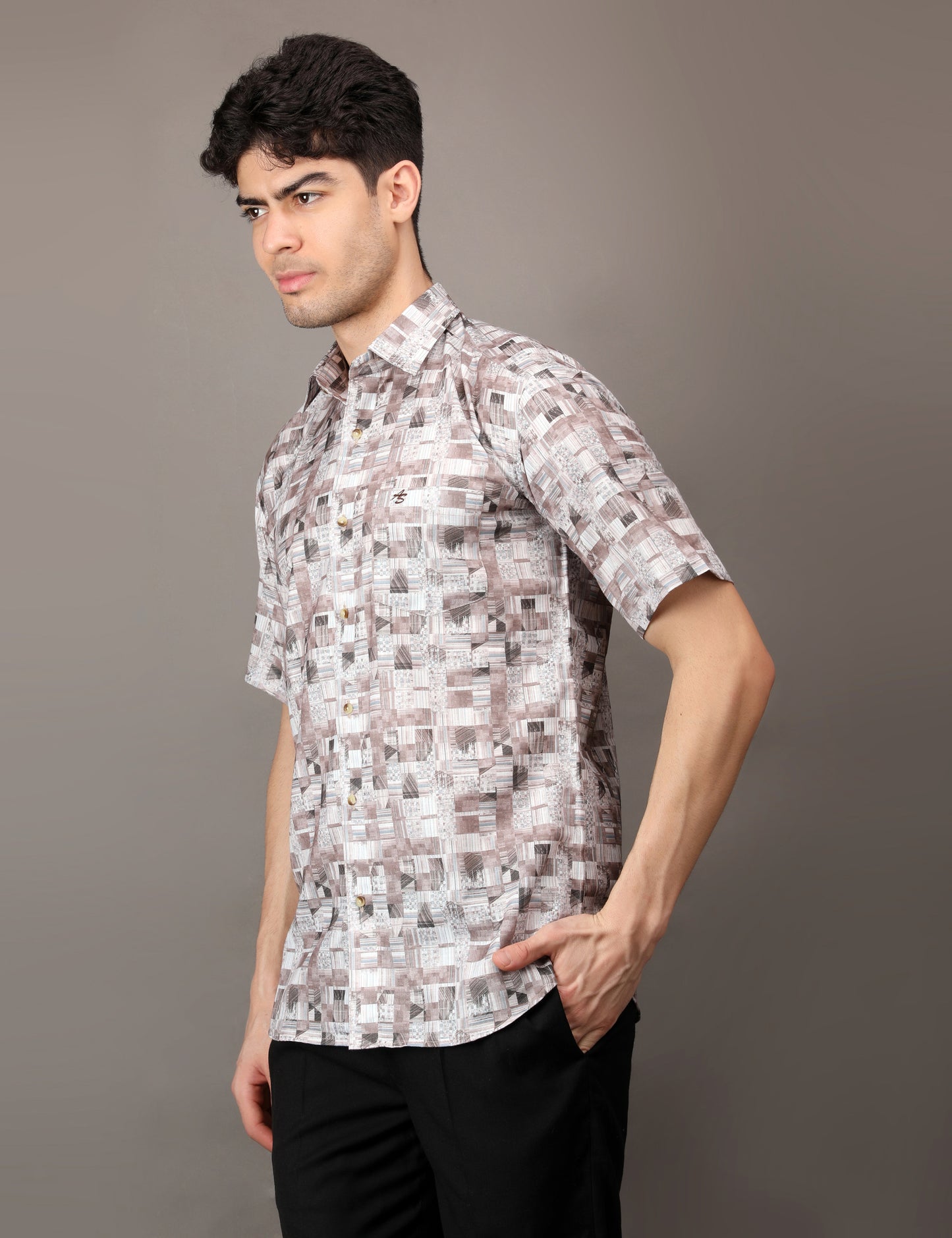 Texture print shirt