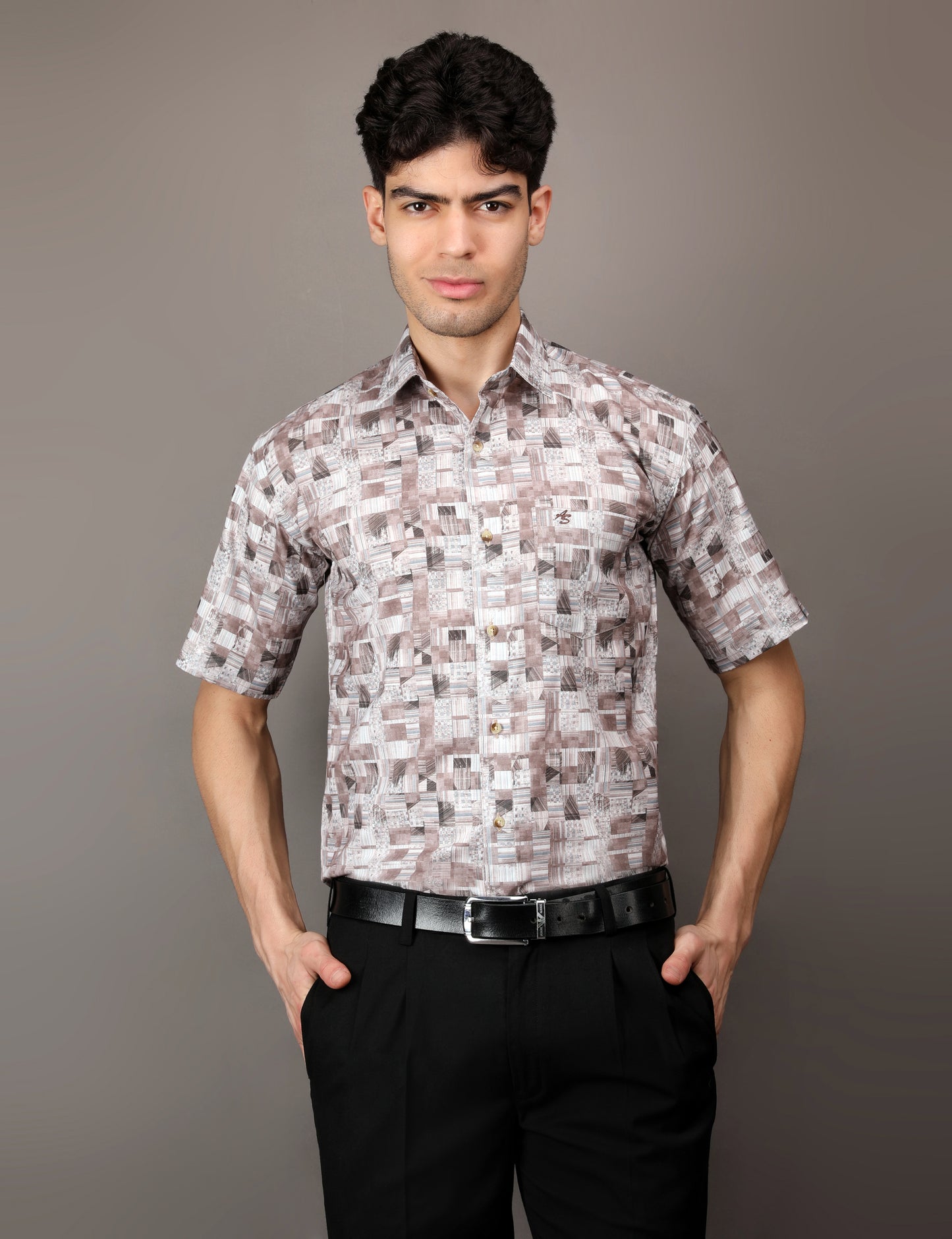 Texture print shirt